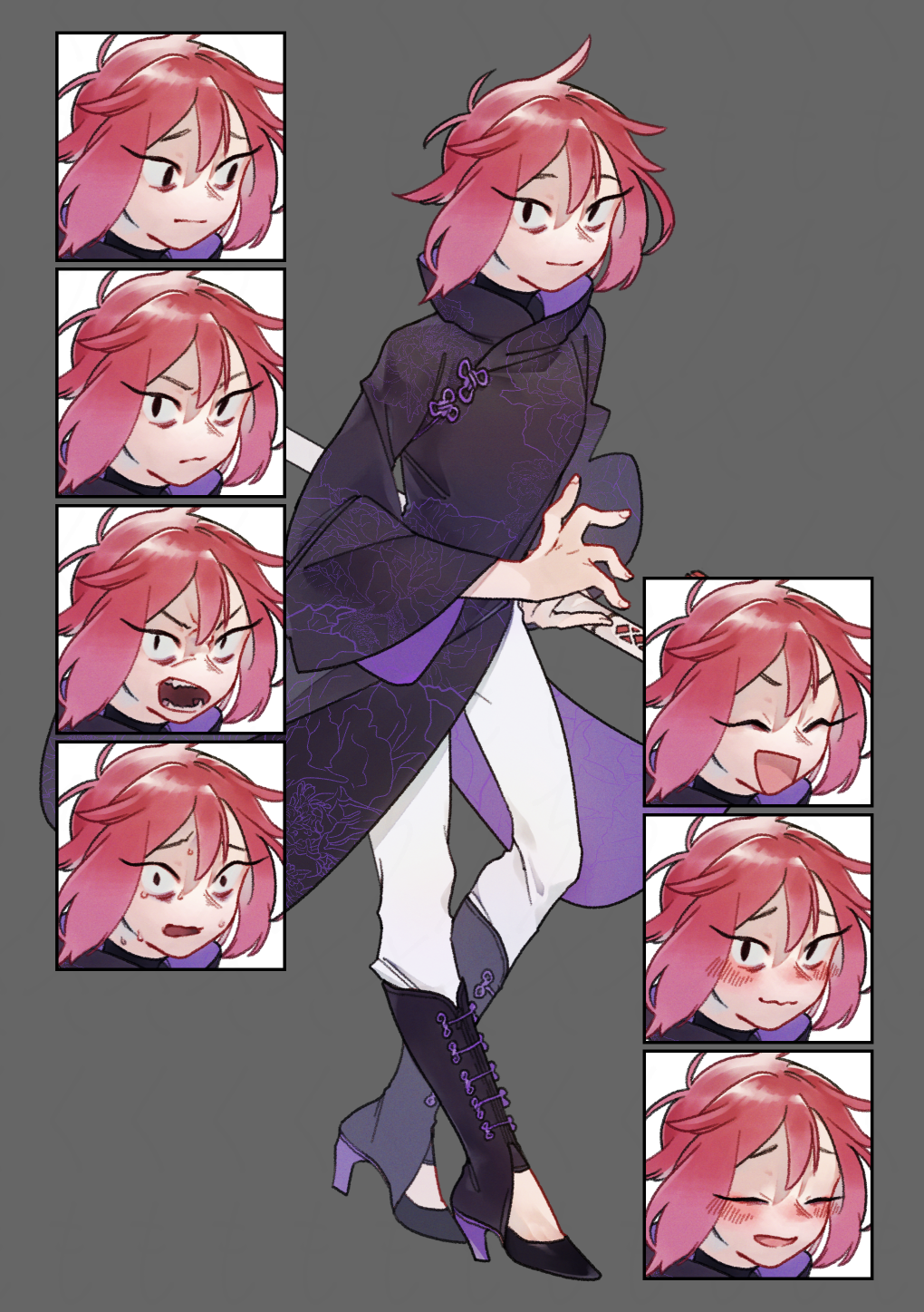 蘇我入鹿のイラスト
表情差分7点