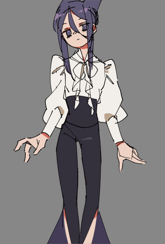 巨大パフスリーブシャツを着た中臣鎌子のイラスト