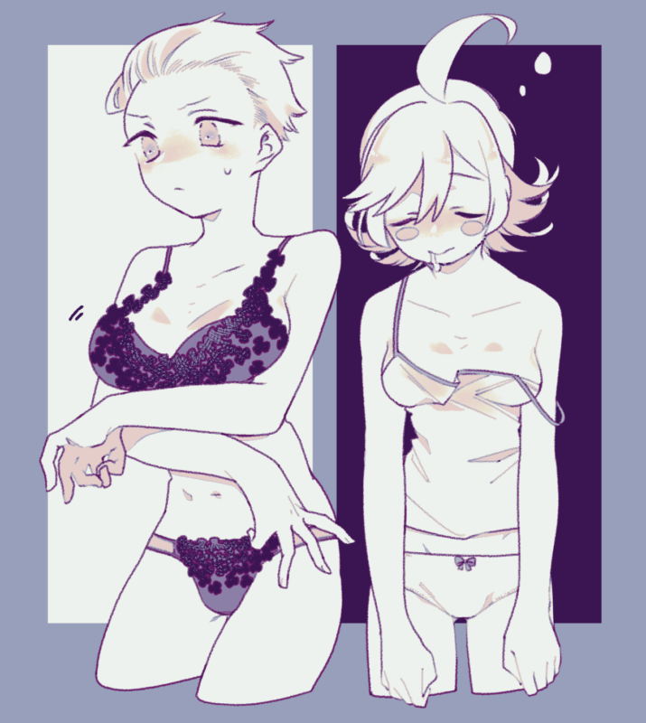 女体化ロノアロ下着イラスト