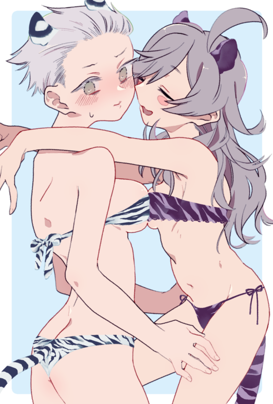 虎柄ビキニの女体化ロノアロ